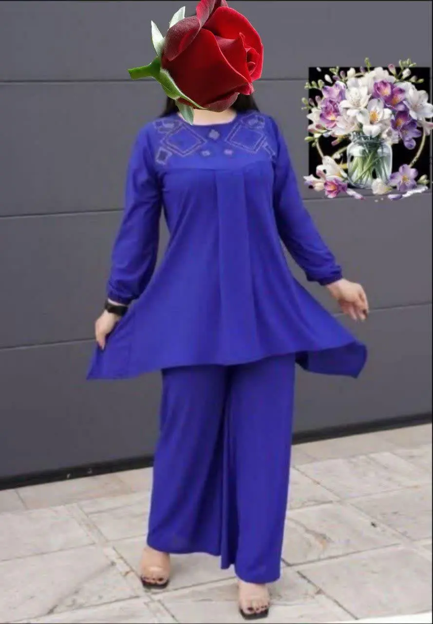 ست تونیک شلوار جلو نگین
