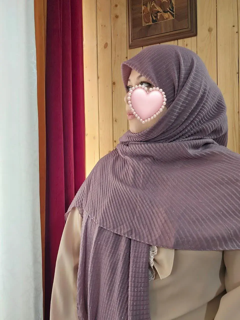 روسری پلیسه فقط ۴ رنگ تونست...