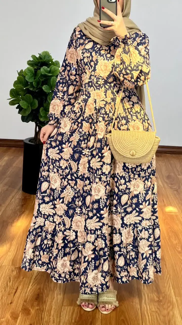 پیراهن مانتویی الناز با طرح‌های قشنگ بهاری 
