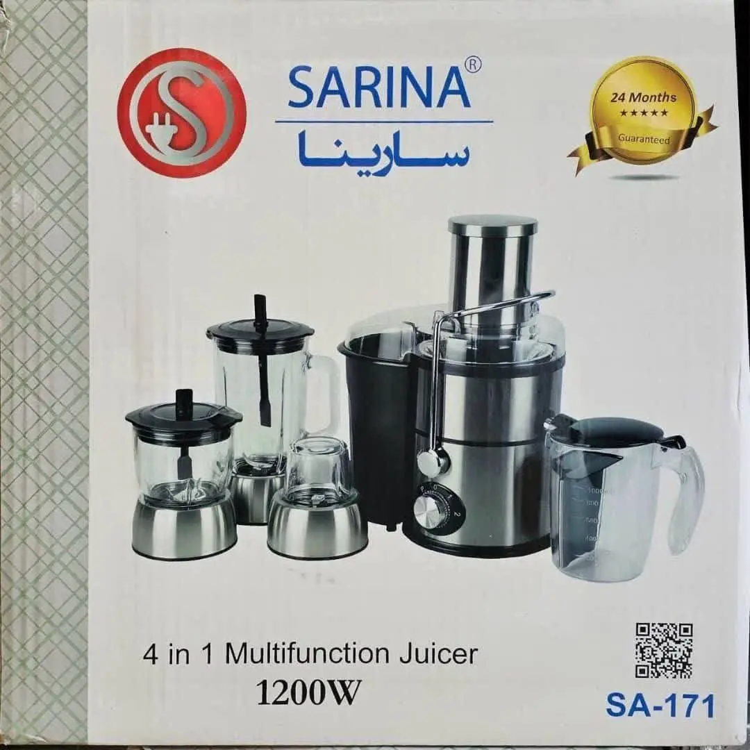 ⚜️آبمیوه گیری چهارکاره سارنیا گلووی استیل
