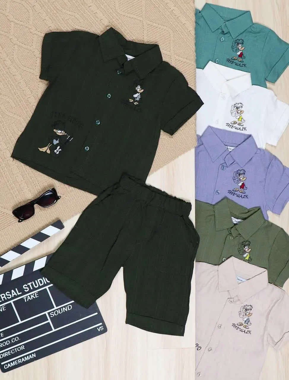 👫پیراهن و شلوارک بابوس گلدوزی اردک 👫
