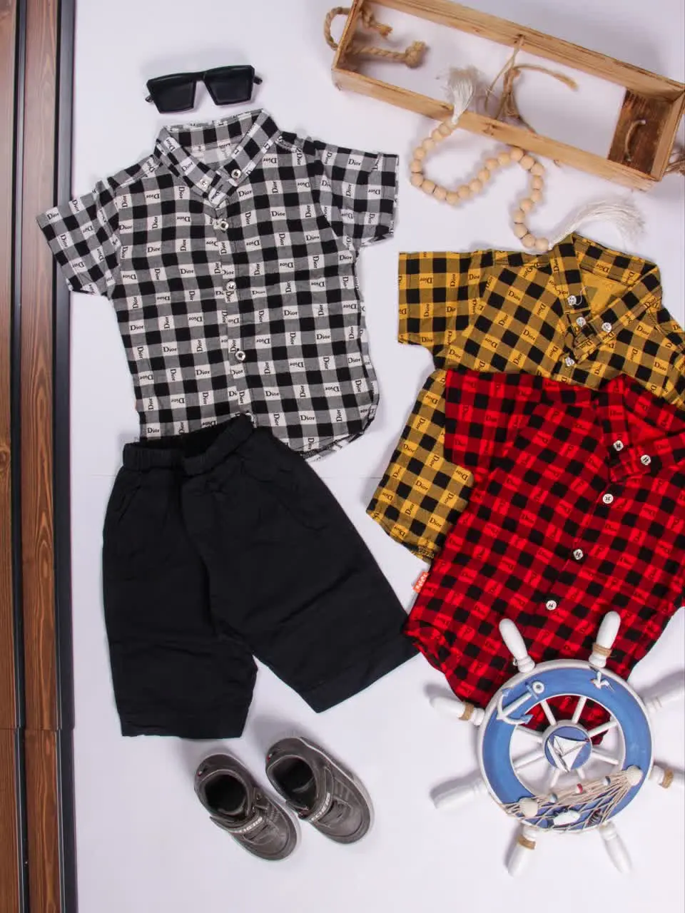 💢پیراهن شلوارک (کتان) چهارخونه💢
