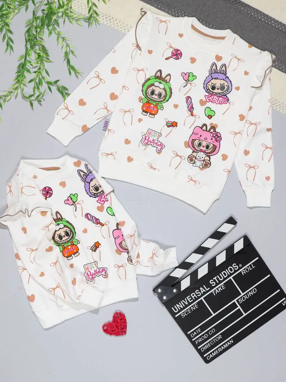 👫بلوز تک دخترانه سفید چاپ ۳...