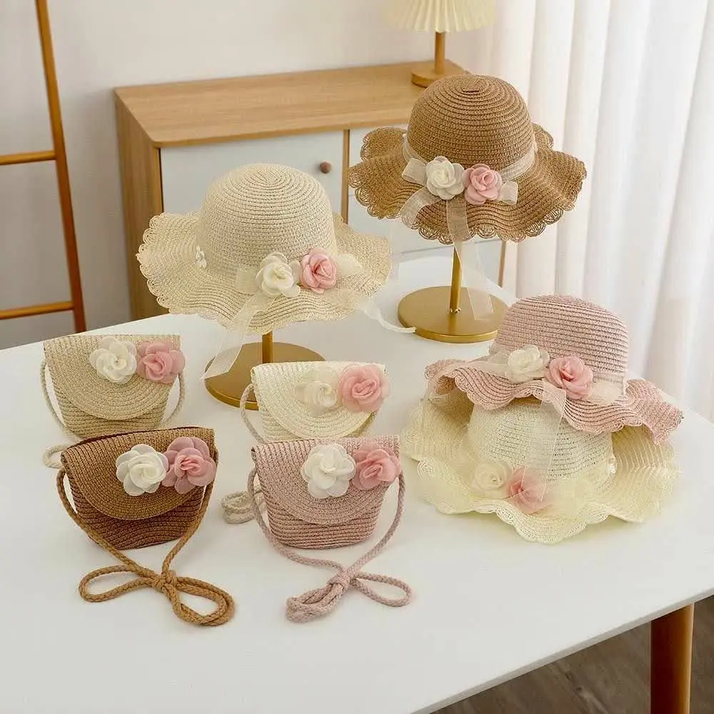 ست کیف و کلاه حصیری 🌸
