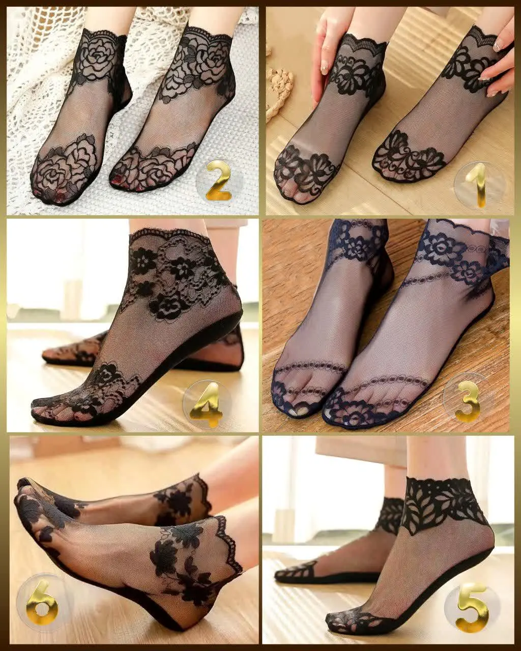 ✔️ جوراب گیپوری زنانه مارک...