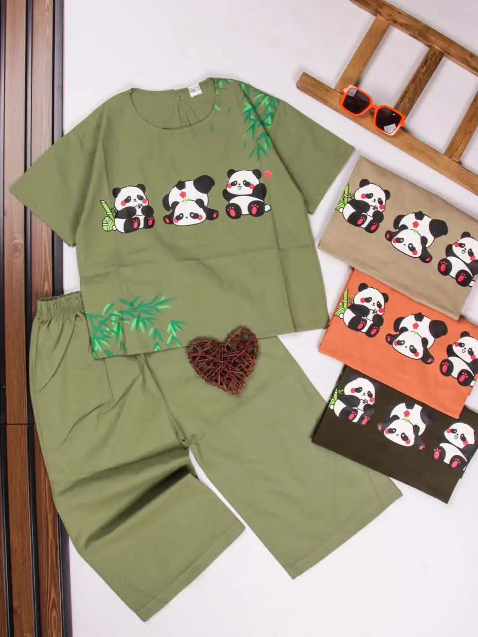 💢تیشرت شلوار لنین ۳ پاندا💢
