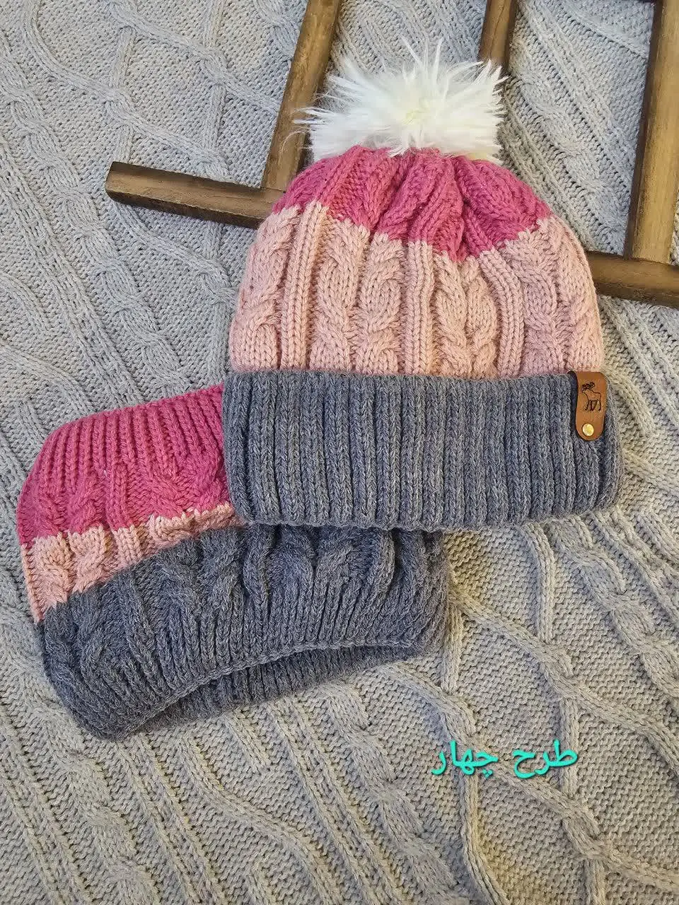 کلاه و شالگردن رینگی تک پوم
