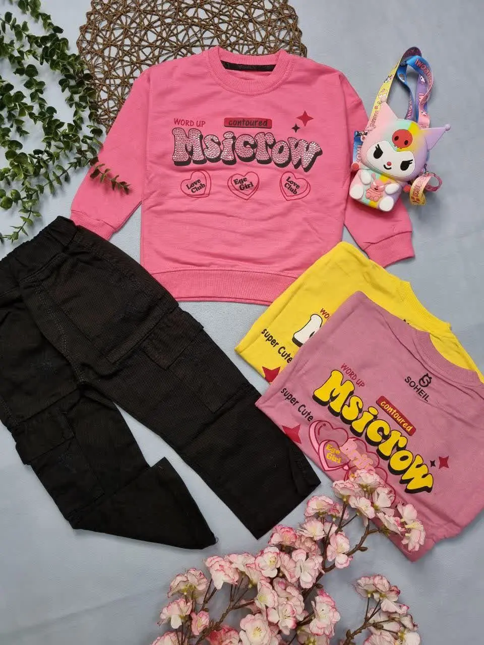 🍀بلوز باشلوارکتان دخترانه👧