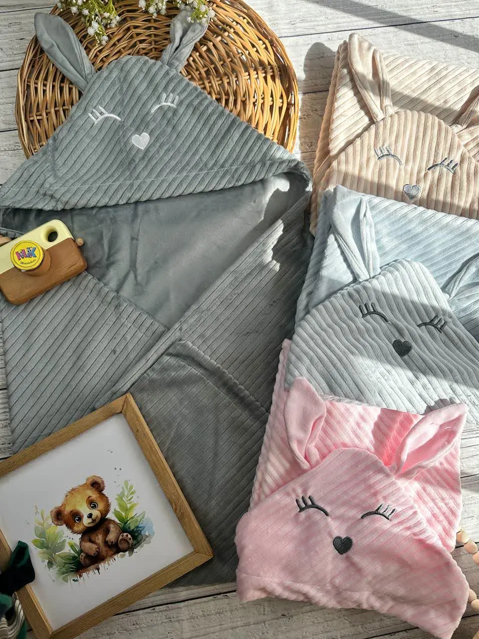 پتو دو رو مخمل کبریتی طرح پلک نوزادی و کودک کد ۲۹۰۱۴ 
