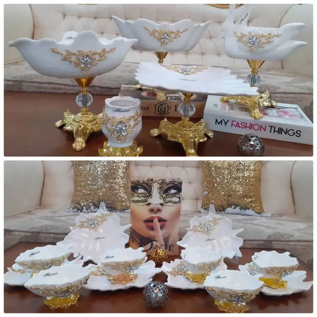 🌹سرویس چهارتیکه پذیرایی طرح‌ آتش👏👏❤️❤️❤️
