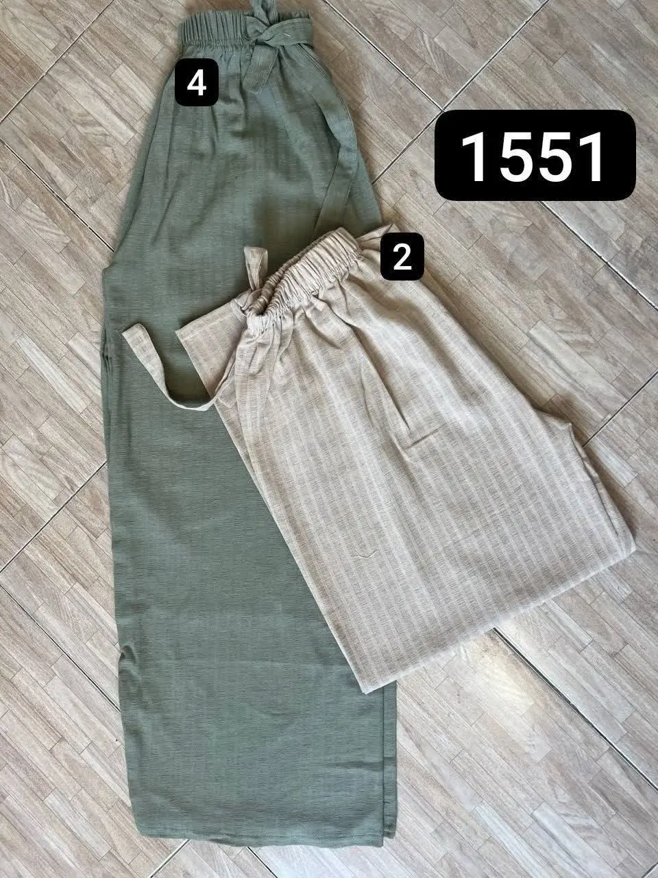 شلوار بگ لینن بدون آبرفت👌
