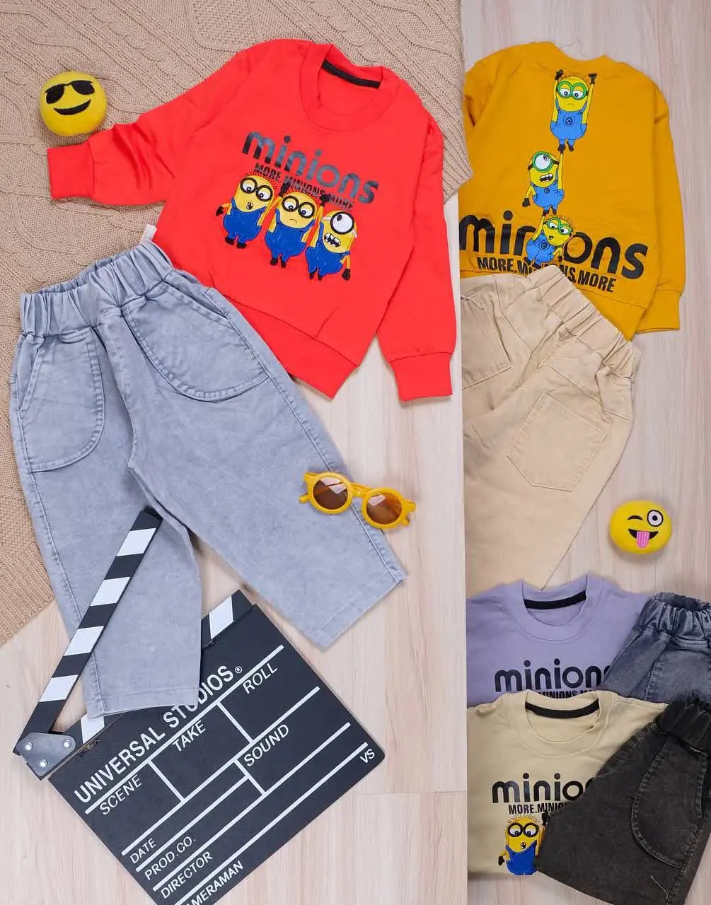👫بلوز و شلوار جین رنگی مینیون👫
