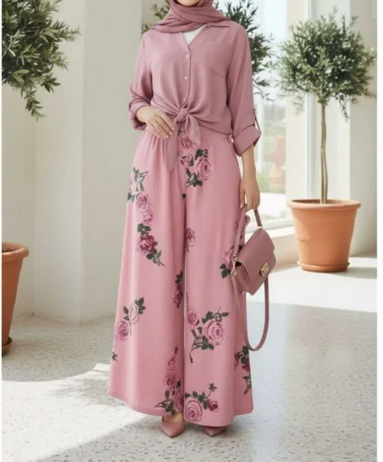 شومیز شلوار گلبو