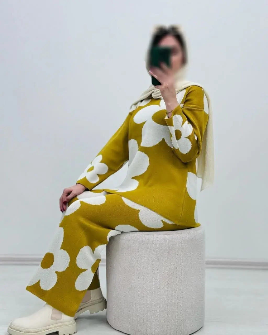 ❤️نام: بلوز و شلوار بافت گل ۱۶
