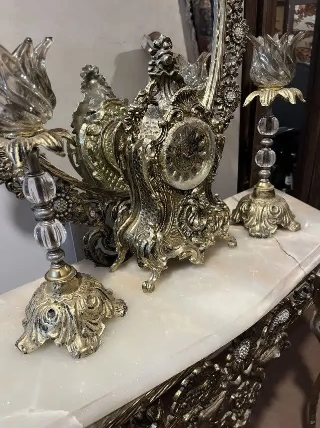 اینه شمعدان طرح برنز