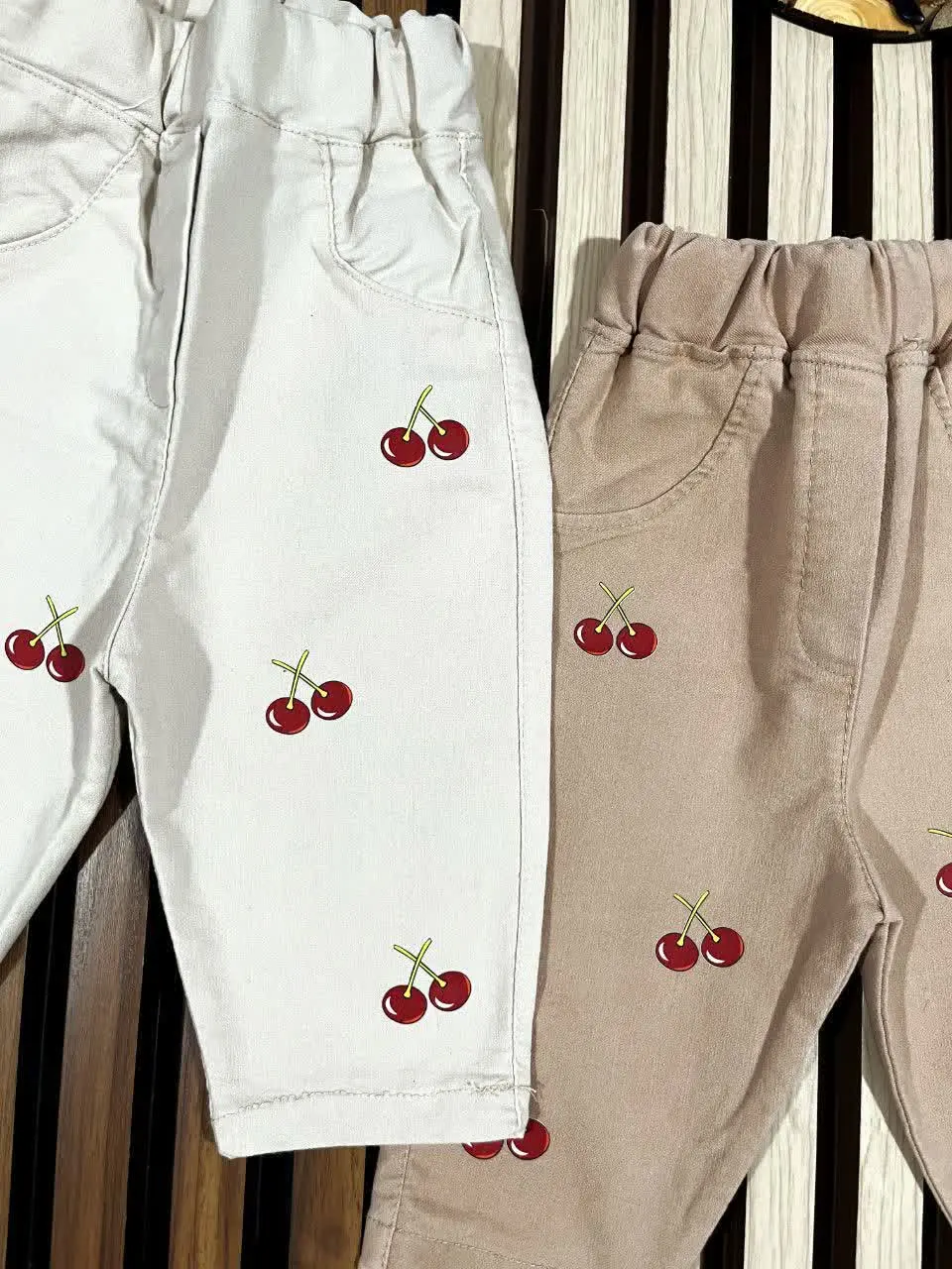 شلوار مام استایل طرح گیلاس🍒