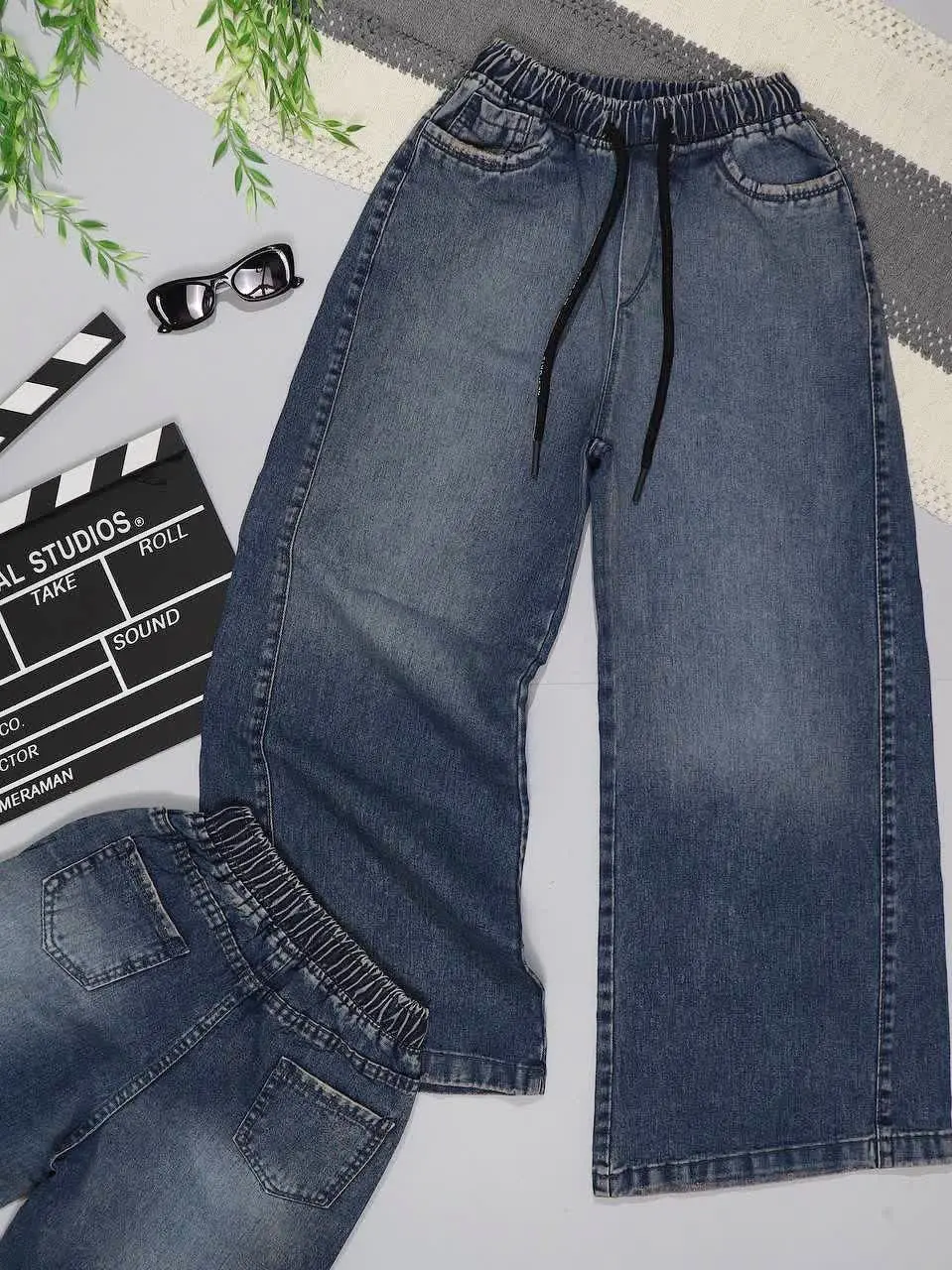 👫شلوار جین دخترانه شافل (آب...