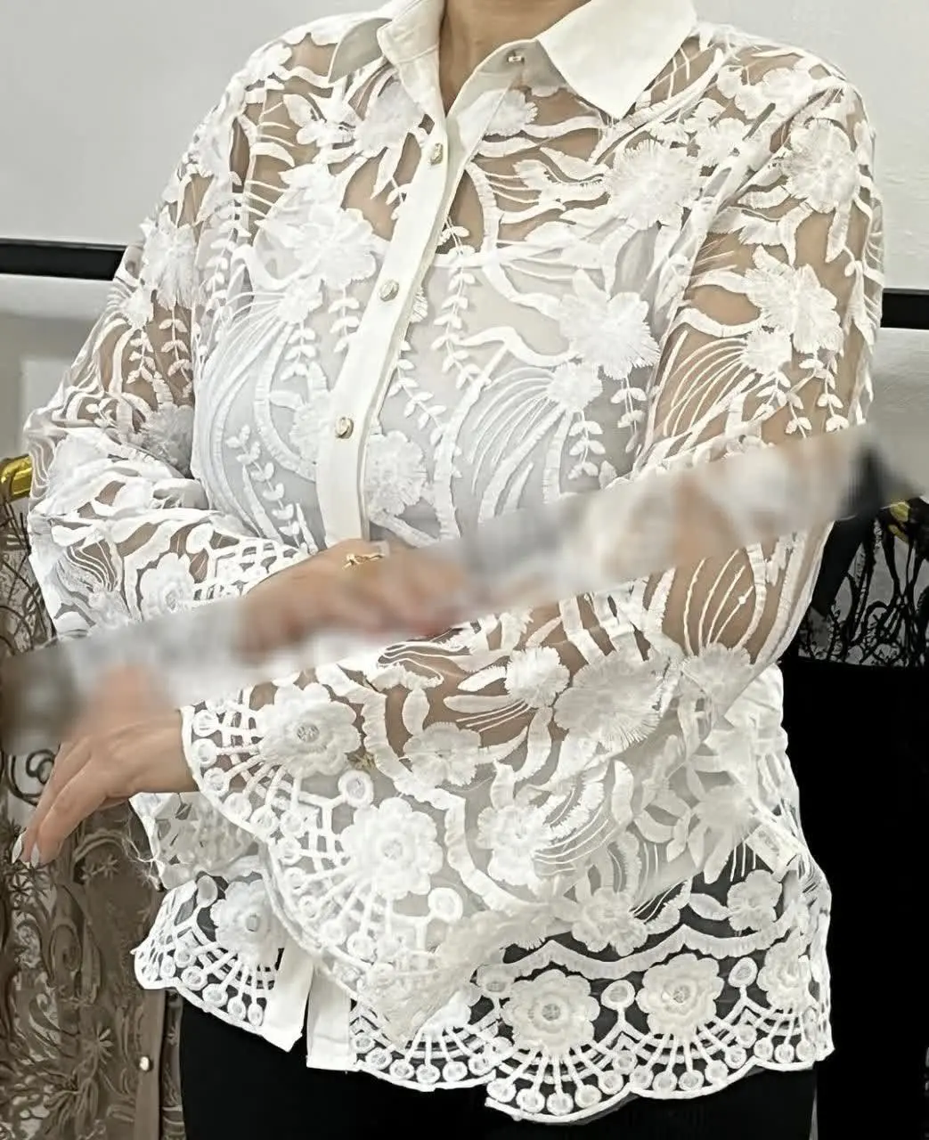 شومیز کاملا گیپور وارداتی
