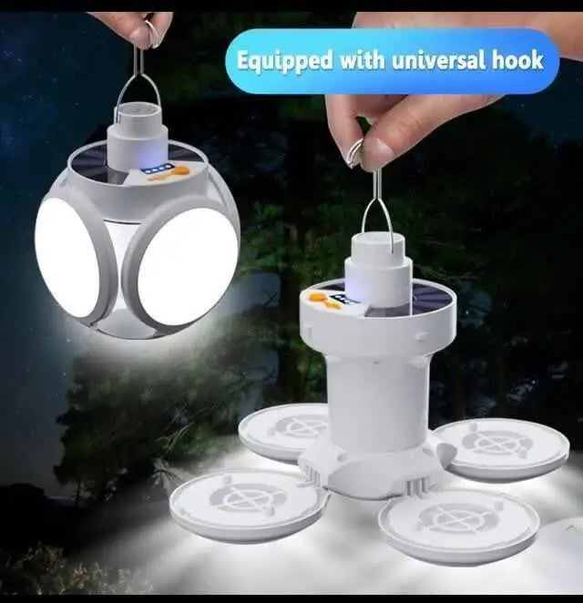 #لامپ‌_توپی_۵_پر_آویزدار_سولار
