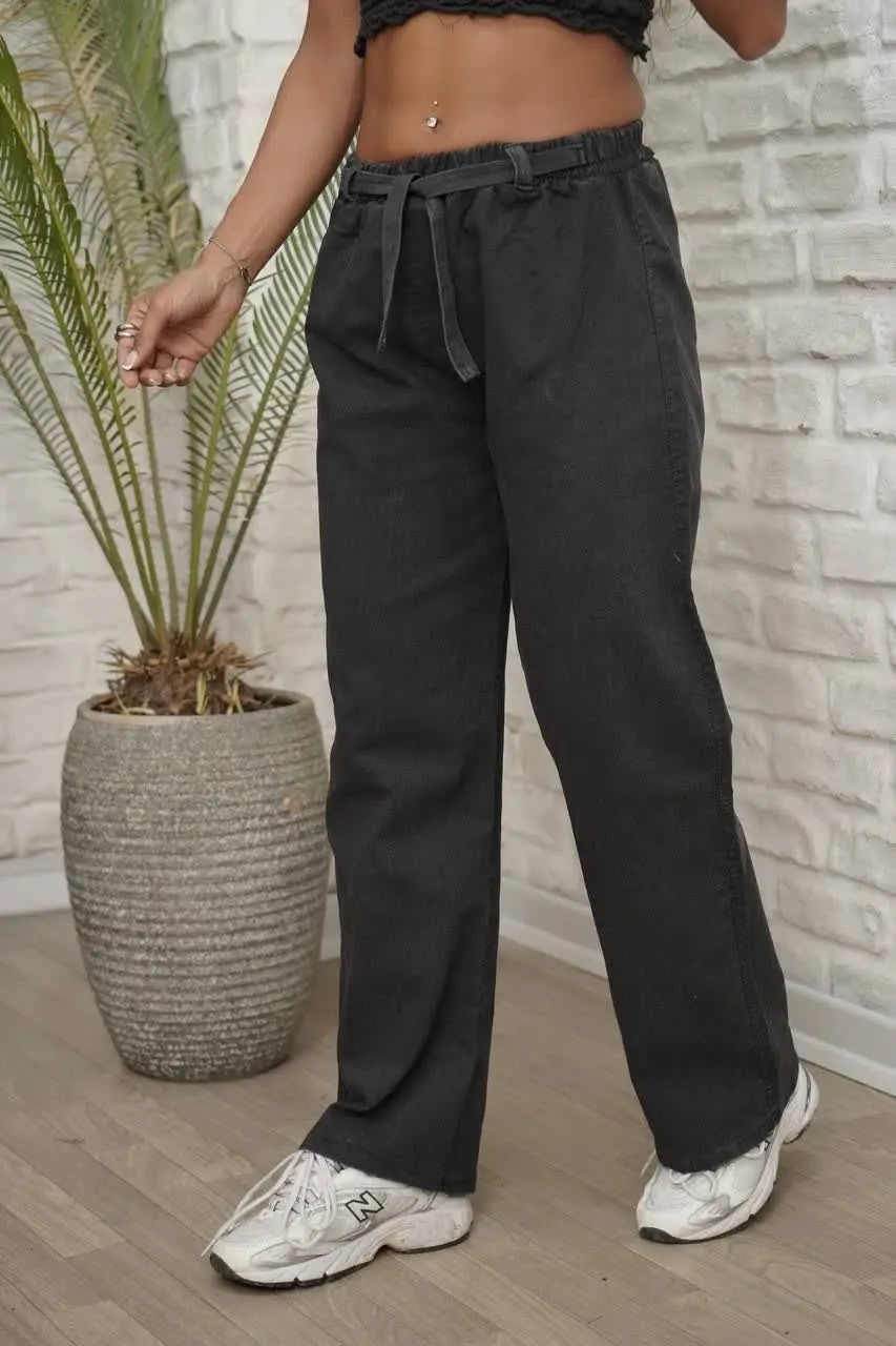 🌼شلوار نیم بگ بدون جیب
