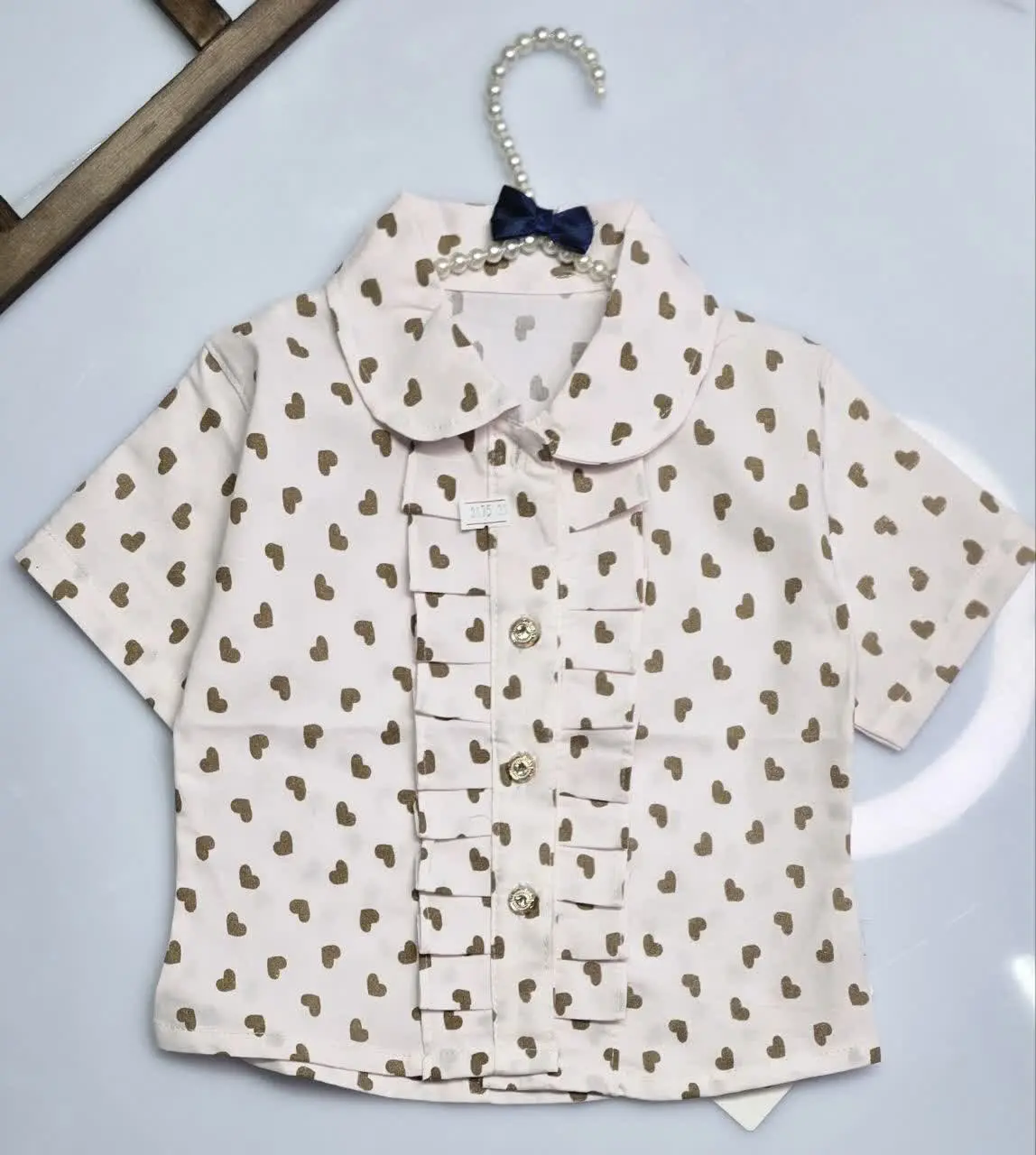 ♨️شومیز نقلی رنگ صورتی ملایم😍