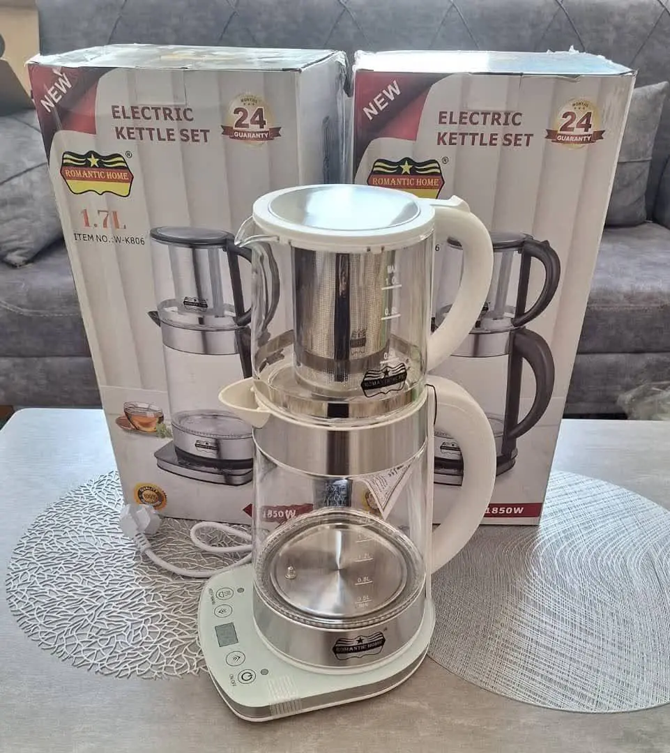 *چایساز رمانتیک رنگ سفید و مشکی 
