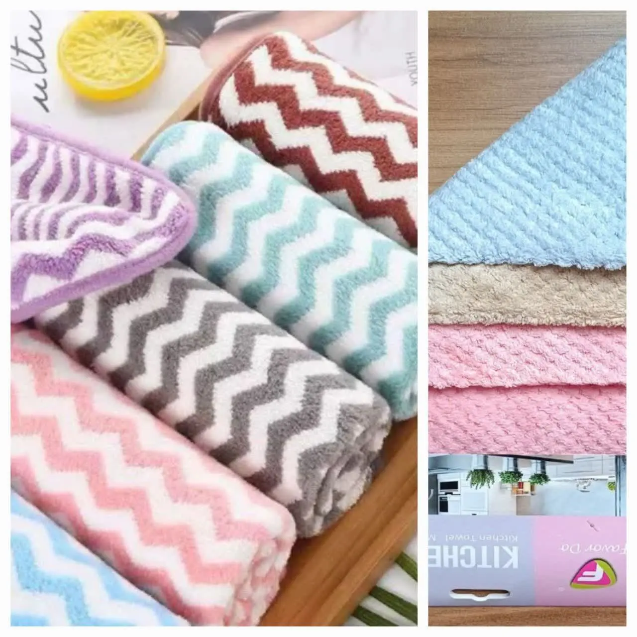 #دستمال_میکروفایبر_۳_تایی_طرحدارذل
