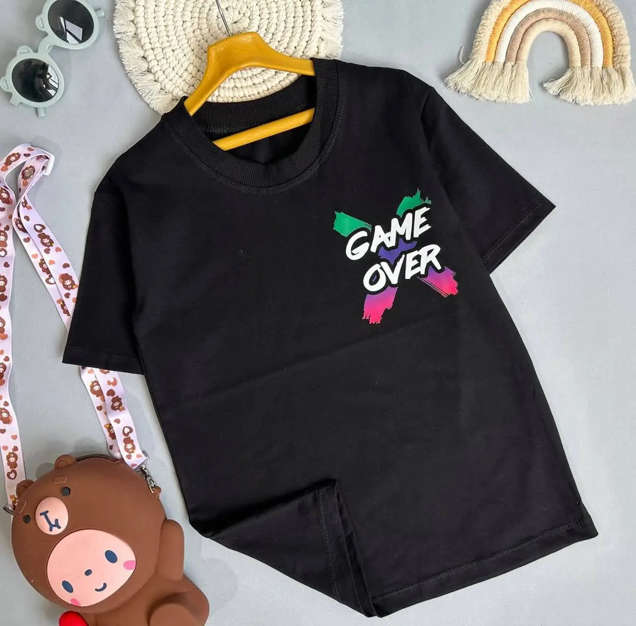 👫تیشرت تک پسرانه چاپ gameover ✅
