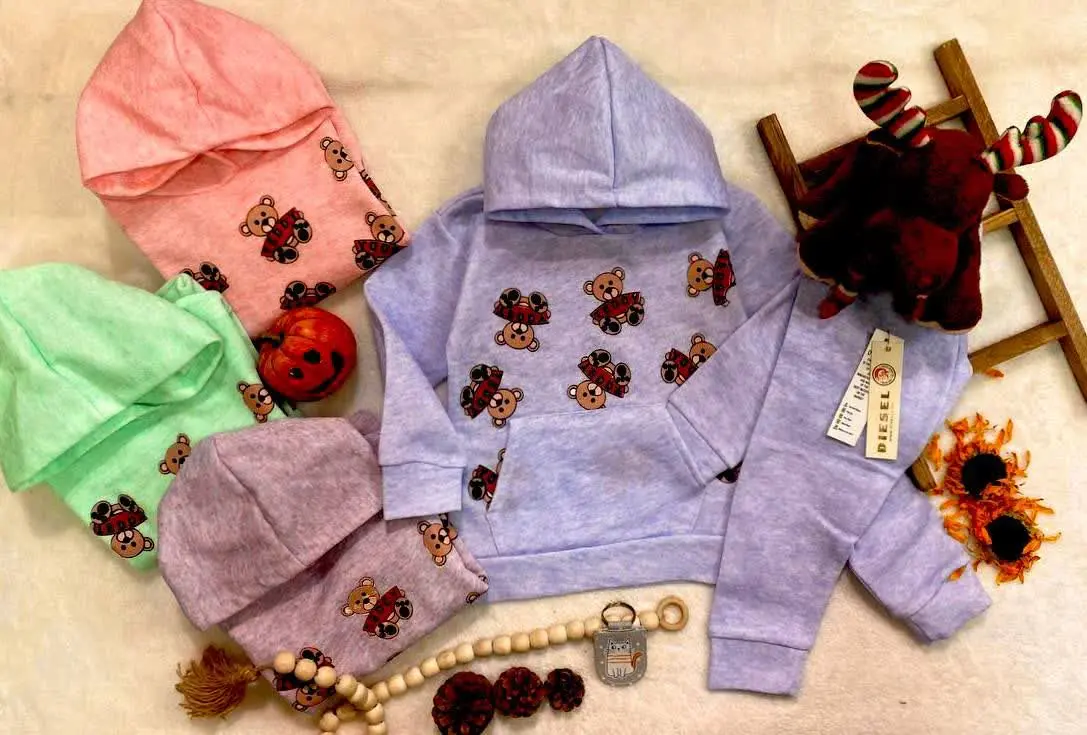 🧶 هودی شلوار کرکی 🤩 تمام چاپ
