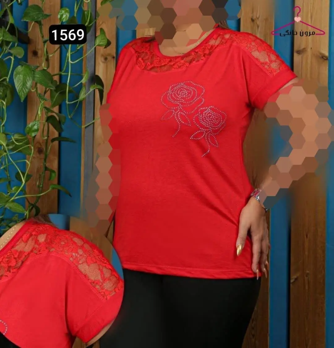 تیشرت سایزبزرگ سرشانه تور🌹
