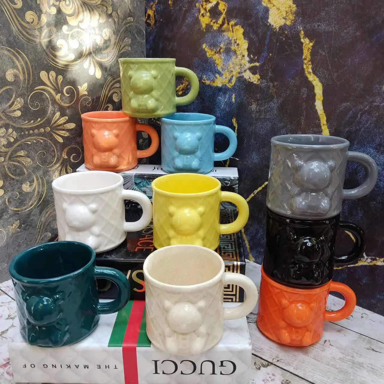 ماگ خوشکل عروسکی و دسته مرواریدی جذاب رنگی شارژ شد 😍😍😍
