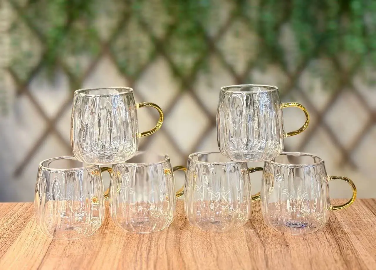 💥شات پیرکس طرح کدو دسته طلایی💥