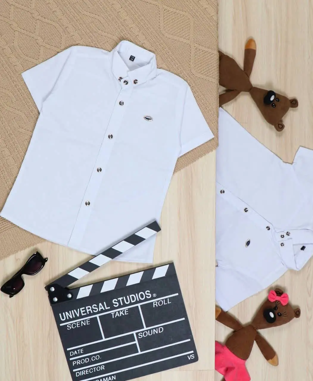 👫پیراهن سفید پسرانه نیم آستین👫
