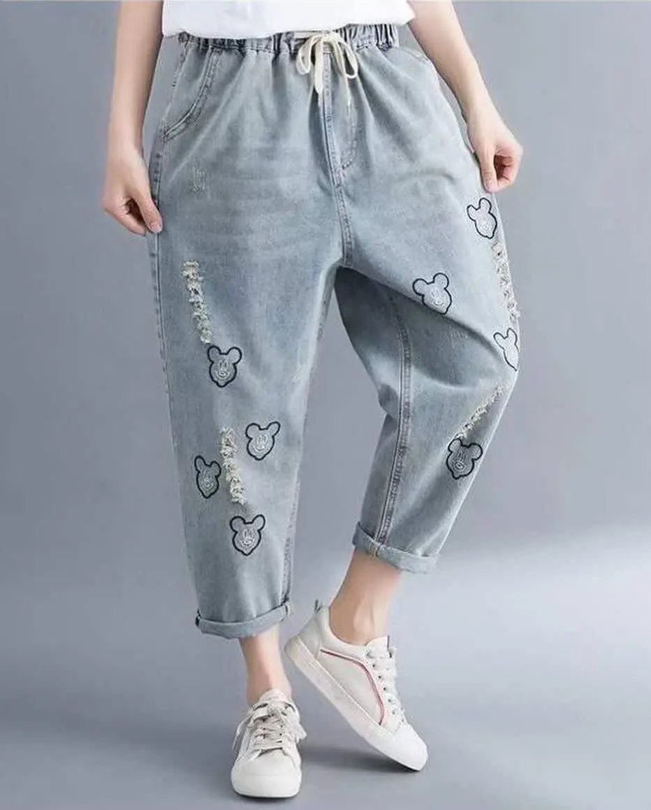 #شلوار_جین گلدوزی شده جذاب و فانتزی وارداتی 
