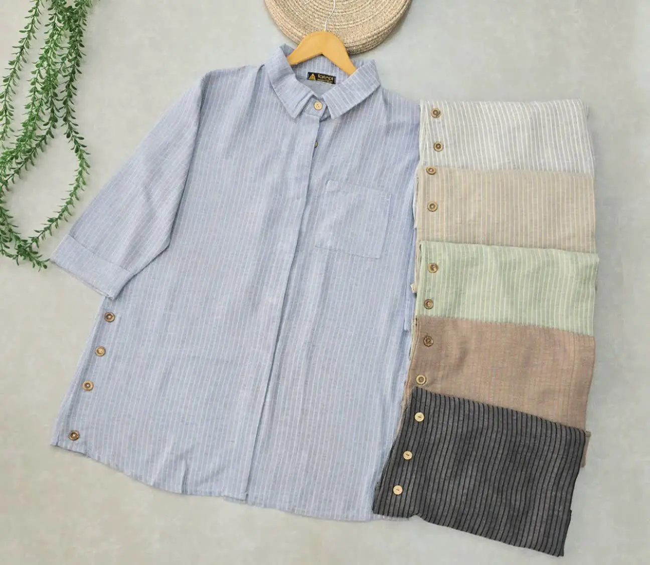 ✅شومیز بغل دکمه، جنس لینن د...