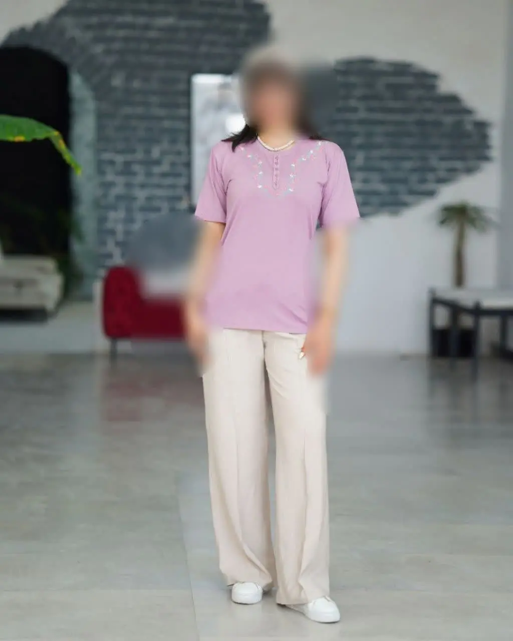  🔹مدل: تیشرت یقه چاپی دکمه دار 
