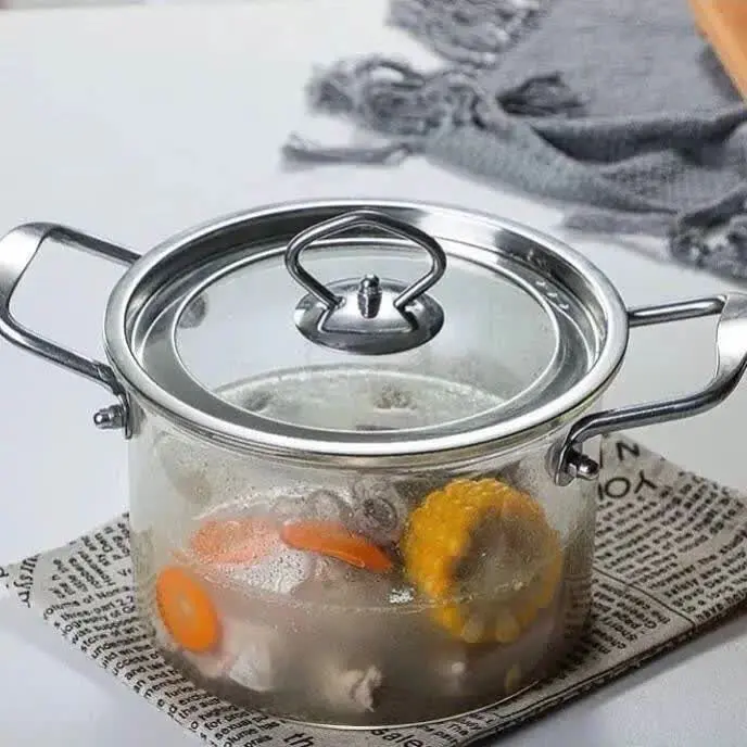 ✅پیرکس قابلمه درب سیلور در۴...