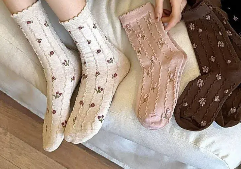 ✅جوراب ساقداربرجسته شکوفه🌸