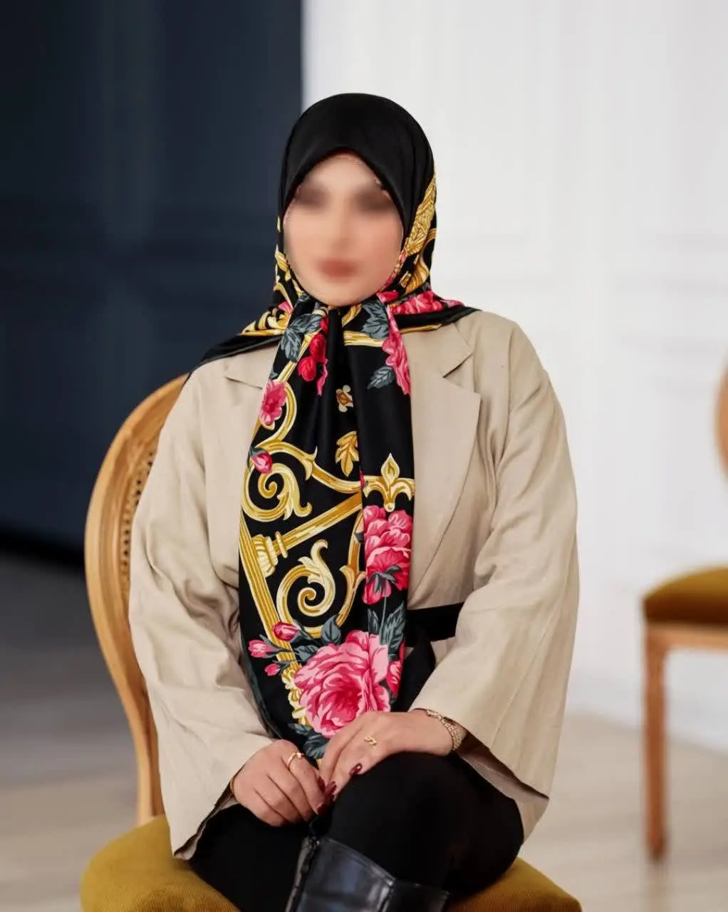 #روسری لاکچری و شیک #ابریشم_ژاکاردمون 😍👌
