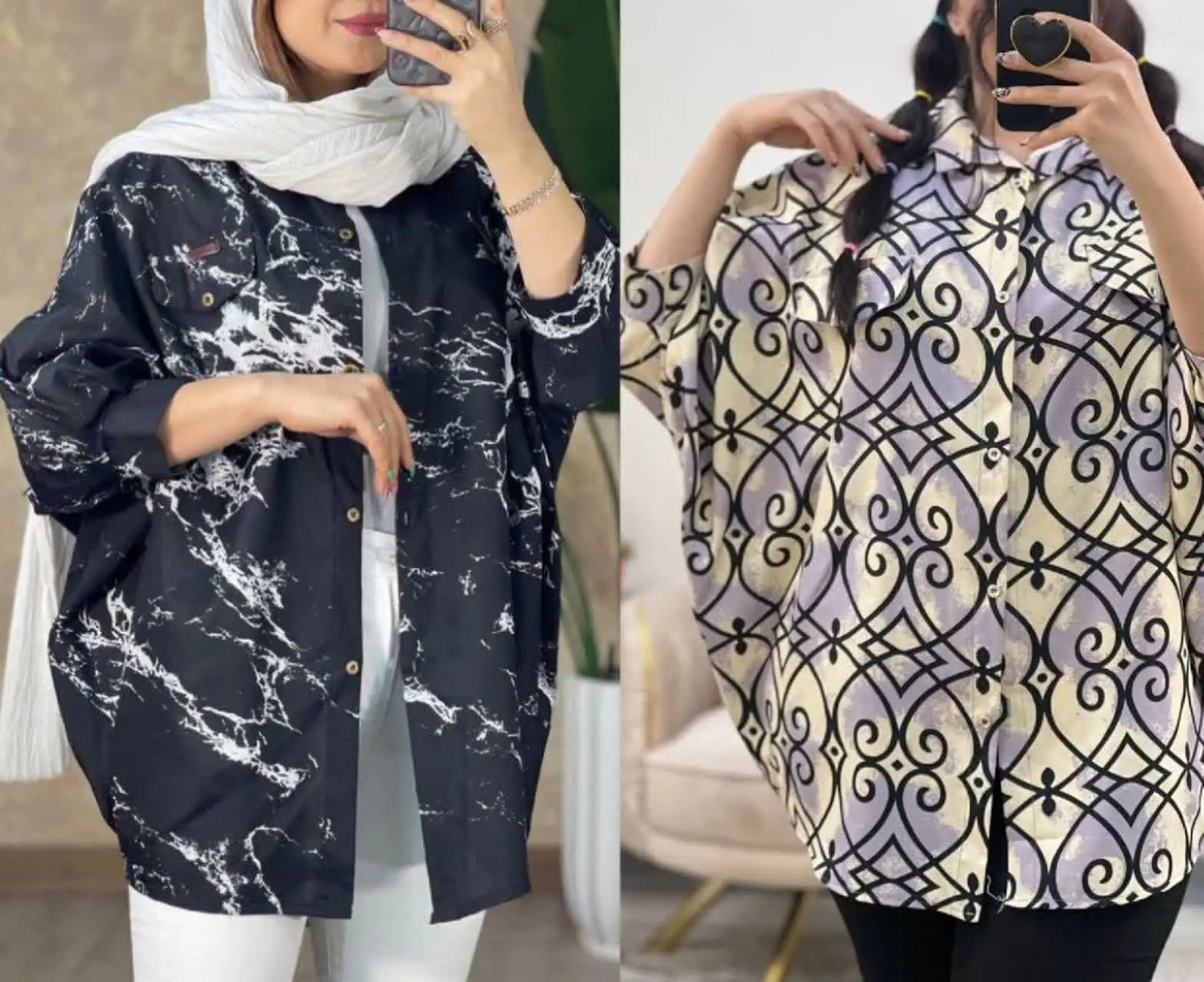 نام: مانتو پانچ طرح دار
