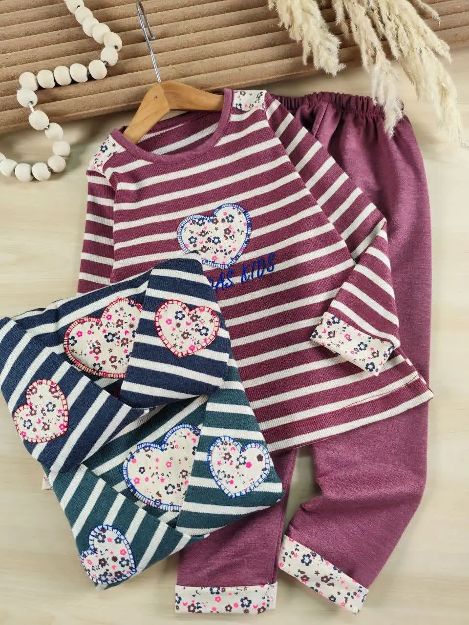 بلوز شلوار قلب گلی