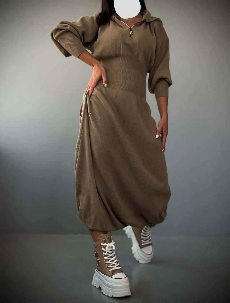 ⚜️لانگ بافت کلاه دار برند AX