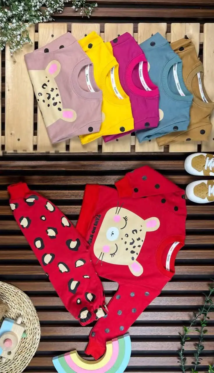 🌱🌱#ست_بلوز_شلوار دخترانه پارچه پنبه دورس با کیفیت عالی 🌱
