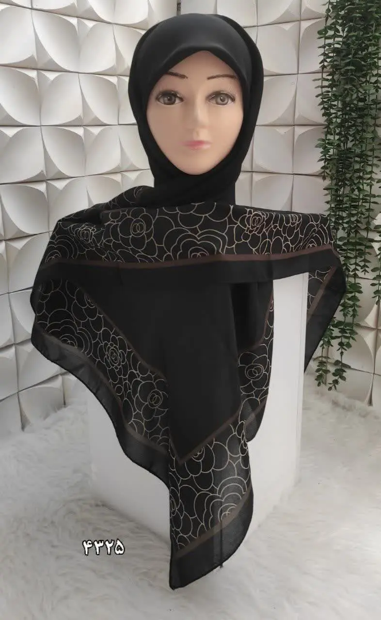 🌸 روسری کرپ نخ، قواره ۱۱۰
