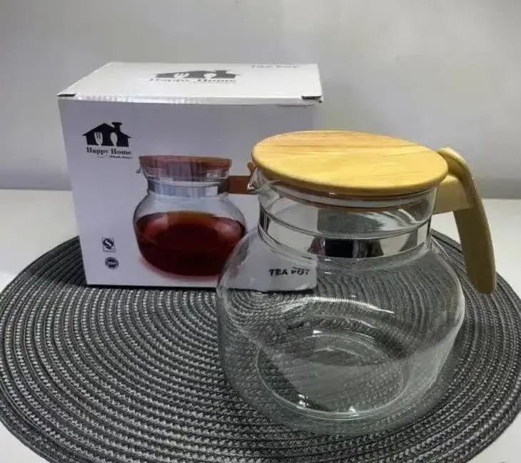 🌸قوری پیرکس درب چوبی هپی هوم🌸
