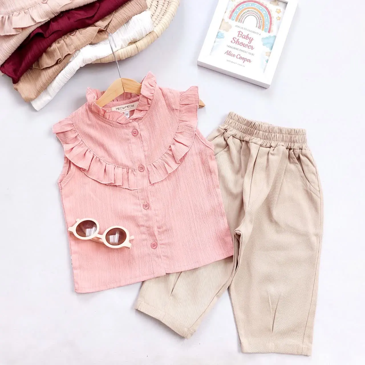 تاپ شلوارک کتان چیندار ❤️😍
