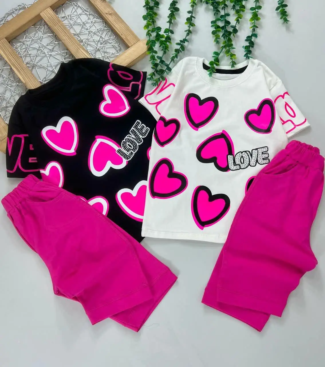 نام: تیشرت شلوارک قلبی
