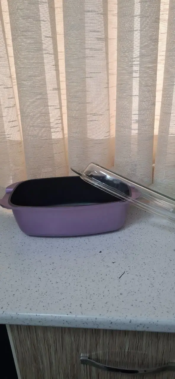 تابه چدن مستطیل با درب پیرک...