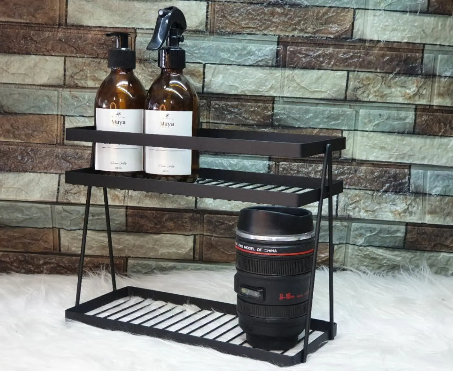 استند فلزی دو طبقه پایه مثلثی
