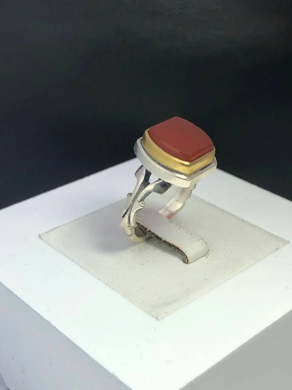 #انگشتر #نقره مردانه رکاب سر برنجی
